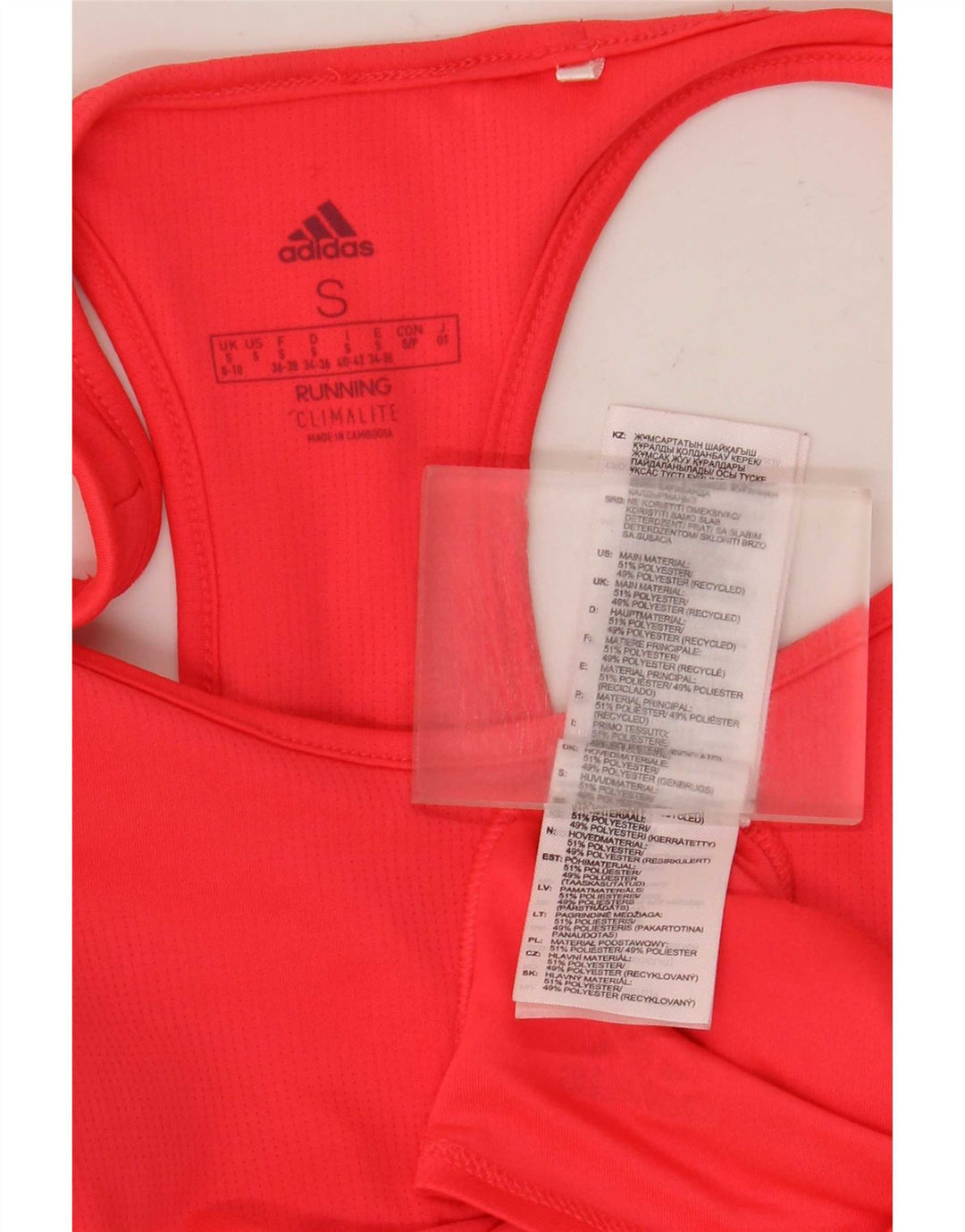 Женский жилет Adidas Climalite Top UK 8/10, маленький красный полиэстер