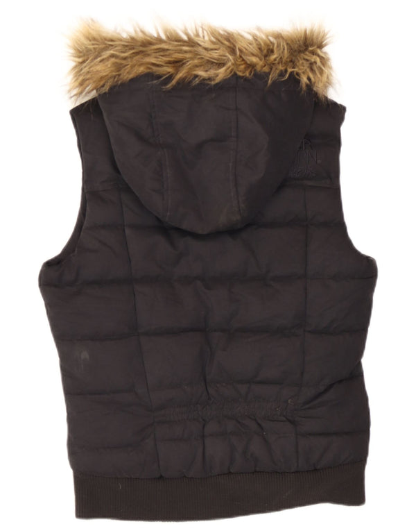 Женский утепленный жилет с капюшоном Superdry Windparka UK 2 2XS, черный полиэстер