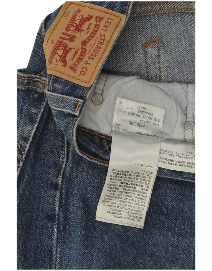 Мужские прямые джинсы Levi's 501 W30 L30 синие, хлопок