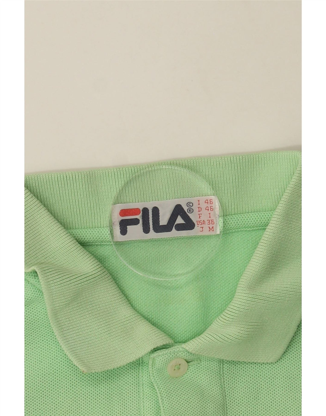 FILA Mens Polo Shirt IT 46 Small Green Vintage Fila and Second-Hand Fila from Messina Hembry 
