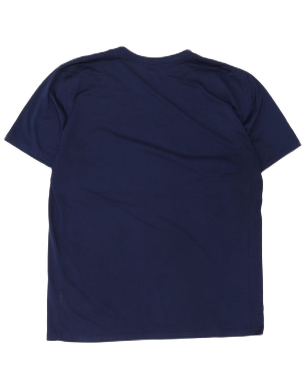 Мужская футболка с рисунком Nike Dri Fit, большая, темно-синяя