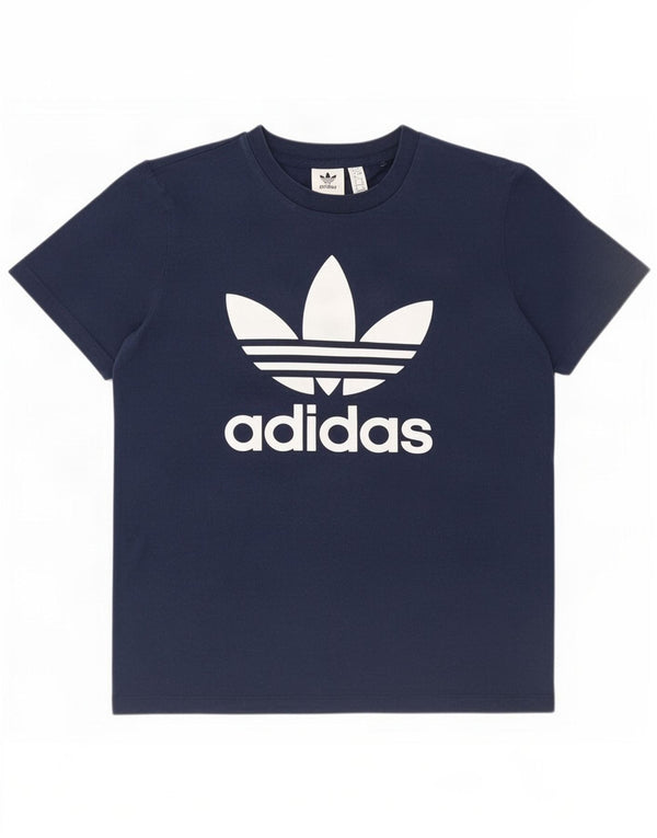 Женская футболка с рисунком Adidas Top UK 12, средний темно-синий, хлопок