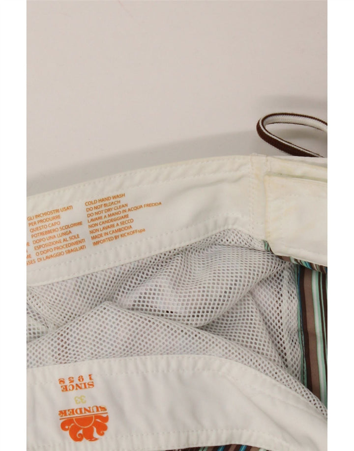 Мужские шорты для плавания SUNDEK, полиэстер, средние разноцветные полоски