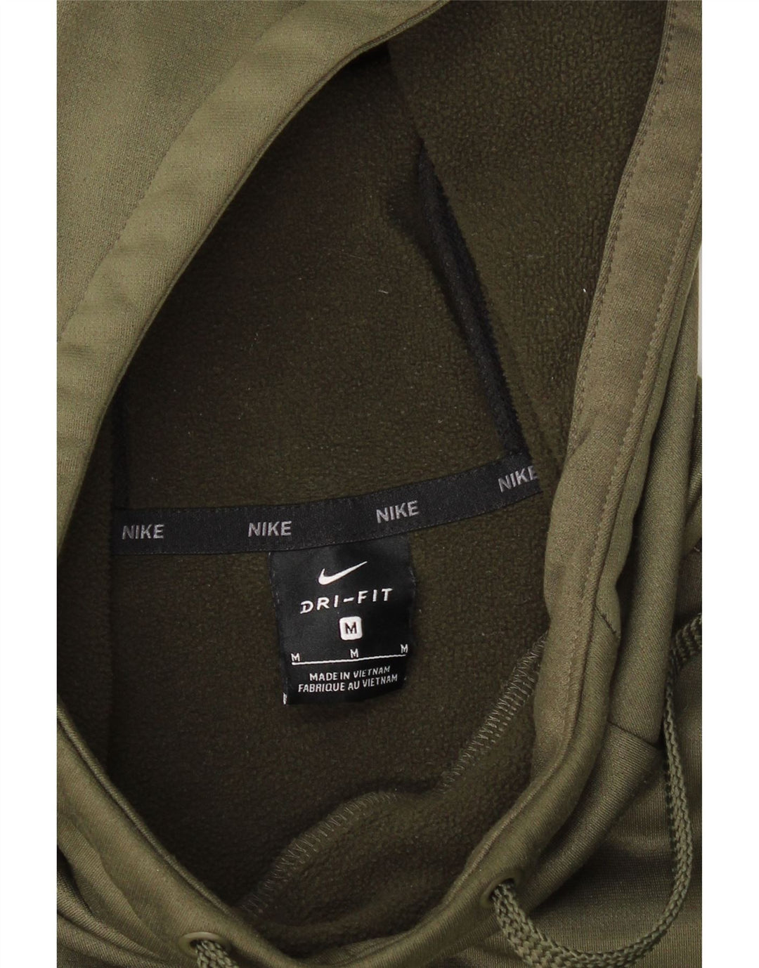 NIKE Mens Dri Fit Graphic Hoodie Jumper Medium Khaki Polyester Vintage Nike and Second-Hand Nike from Messina Hembry 