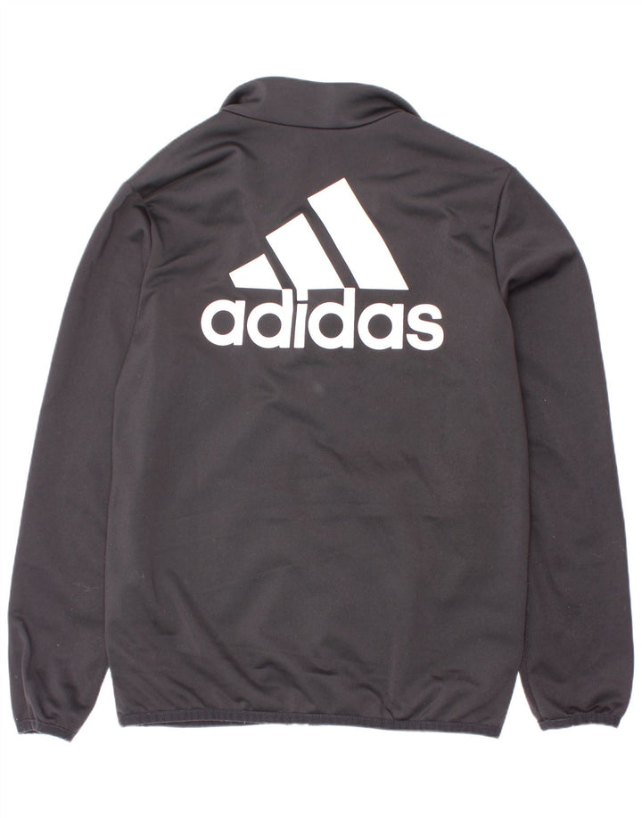 Спортивный костюм Adidas для мальчиков с графическим рисунком, верхняя куртка 9-10 лет, черный полиэстер