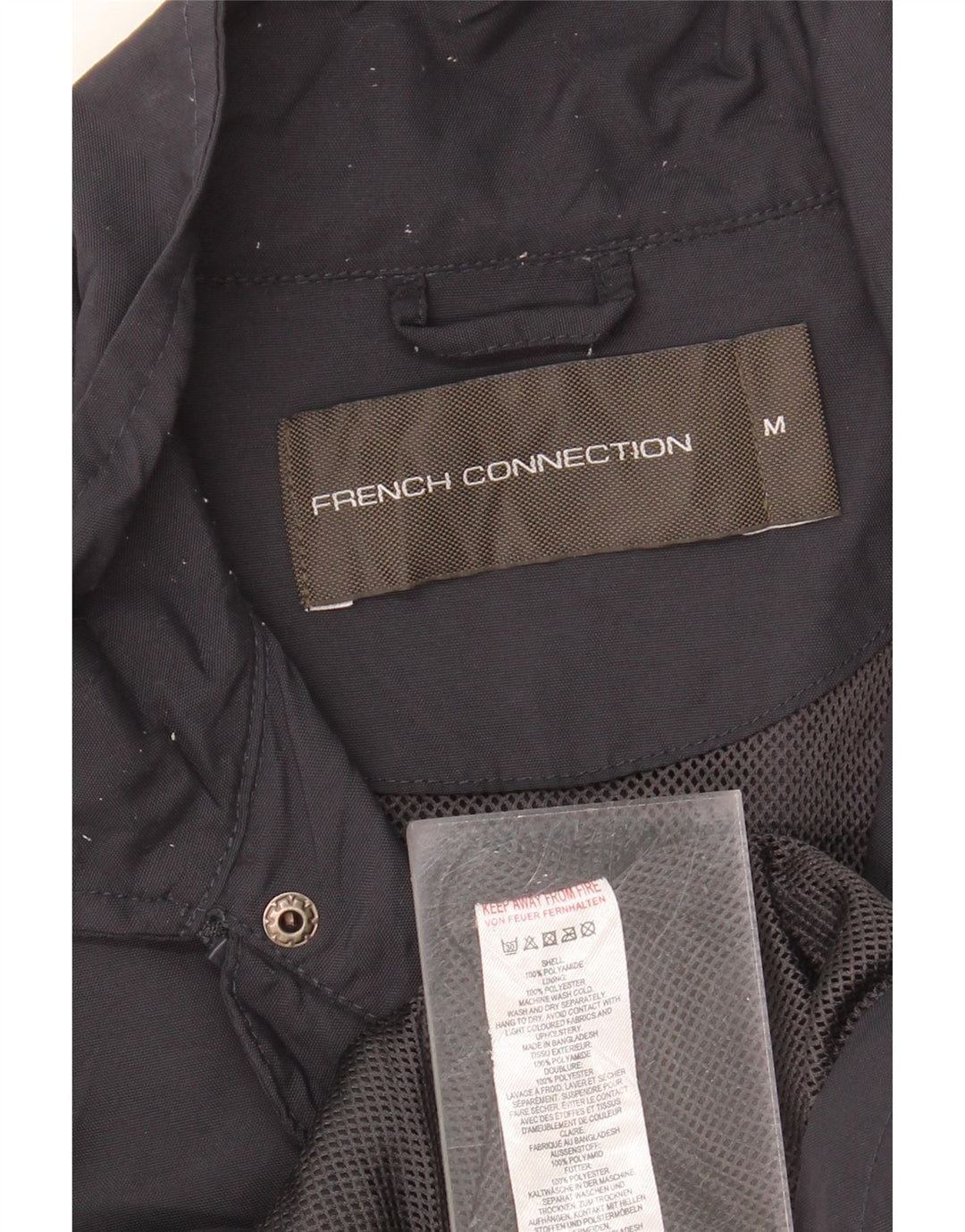 FRENCH CONNECTION Mens Utility Jacket UK 38 Medium Navy Blue Polyamide Vintage French Connection and Second-Hand French Connection from Messina Hembry 