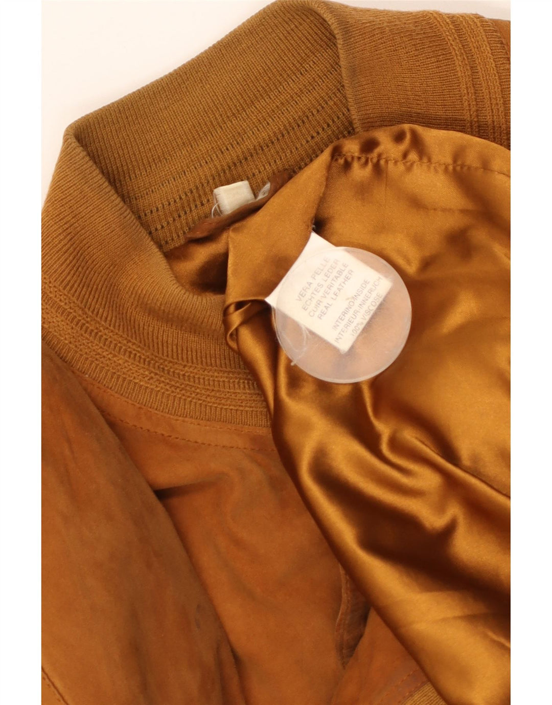 Винтажная мужская замшевая куртка-бомбер UK 40, большая коричневая кожаная