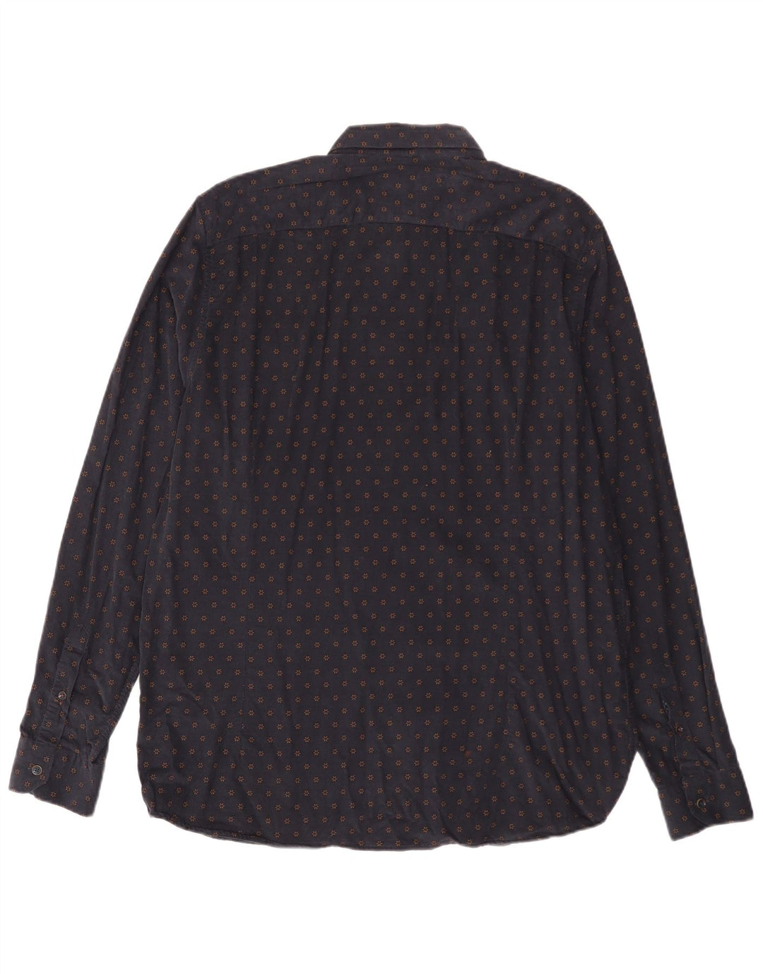 Мужская вельветовая рубашка TED BAKER, размер 6, 2XL, темно-синяя, хлопок с цветочным принтом