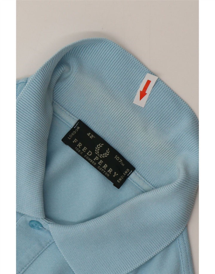 Мужская рубашка поло Fred Perry, хлопок среднего синего цвета