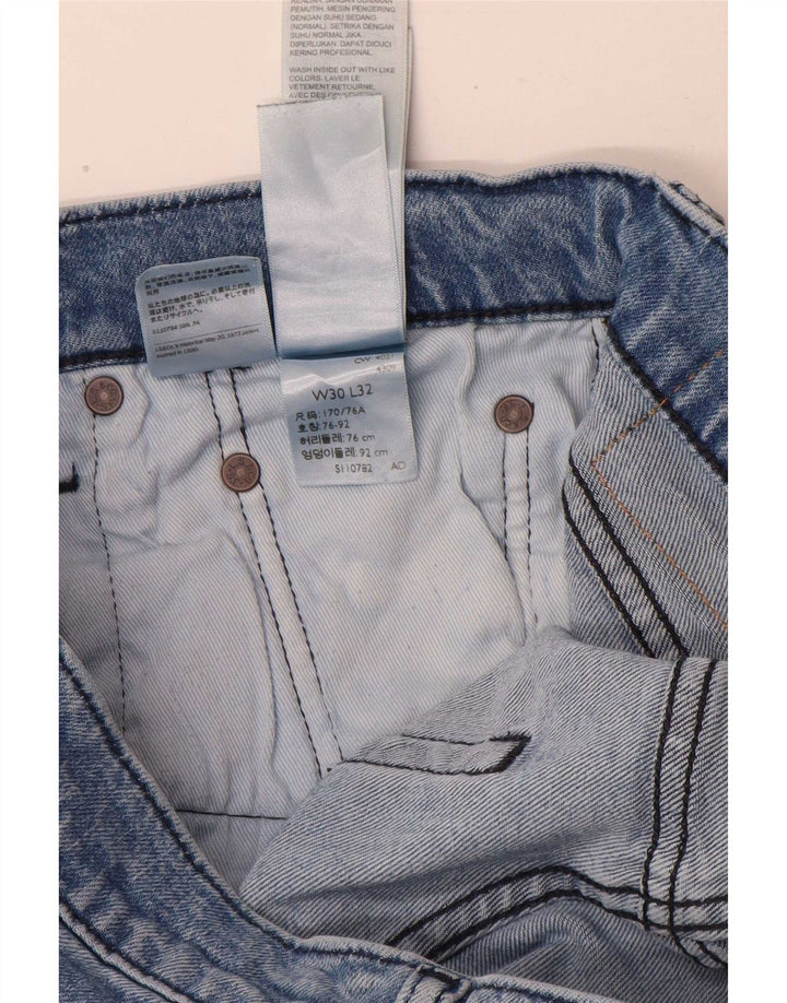 Мужские прямые джинсы Levi's 502 W30 L30 синие, хлопок