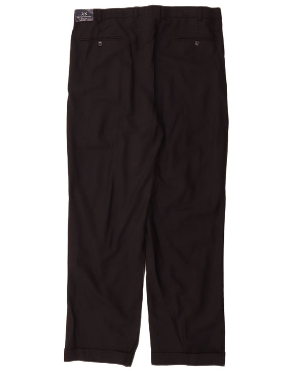 Мужские костюмные брюки Brooks Brothers 346 W36 L32 темно-синие, шерсть