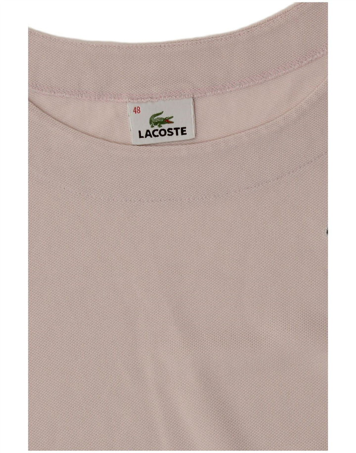 Женская футболка Lacoste, размер 48 XL, розовый хлопок