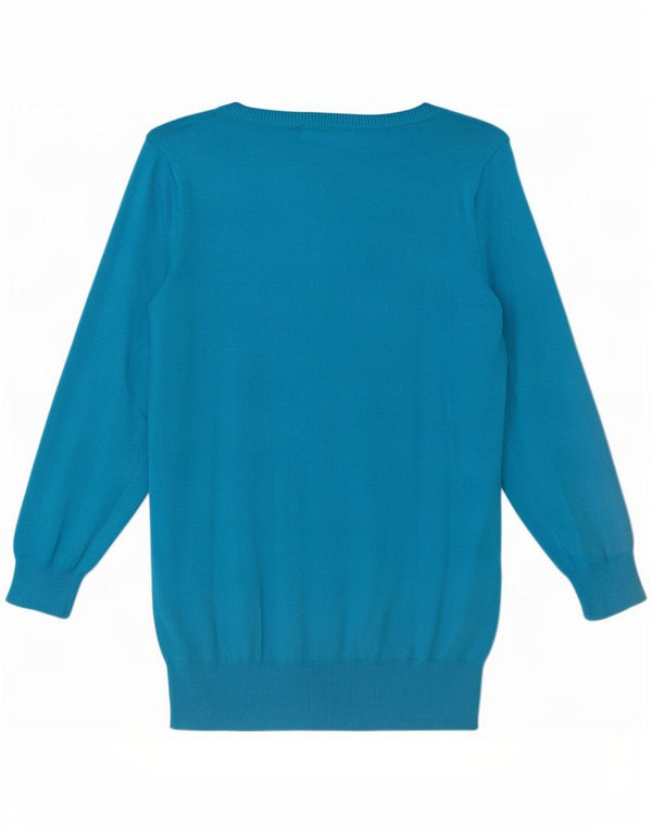 Женский кардиган с рукавом 3/4 Zara UK 14, большой синий хлопок