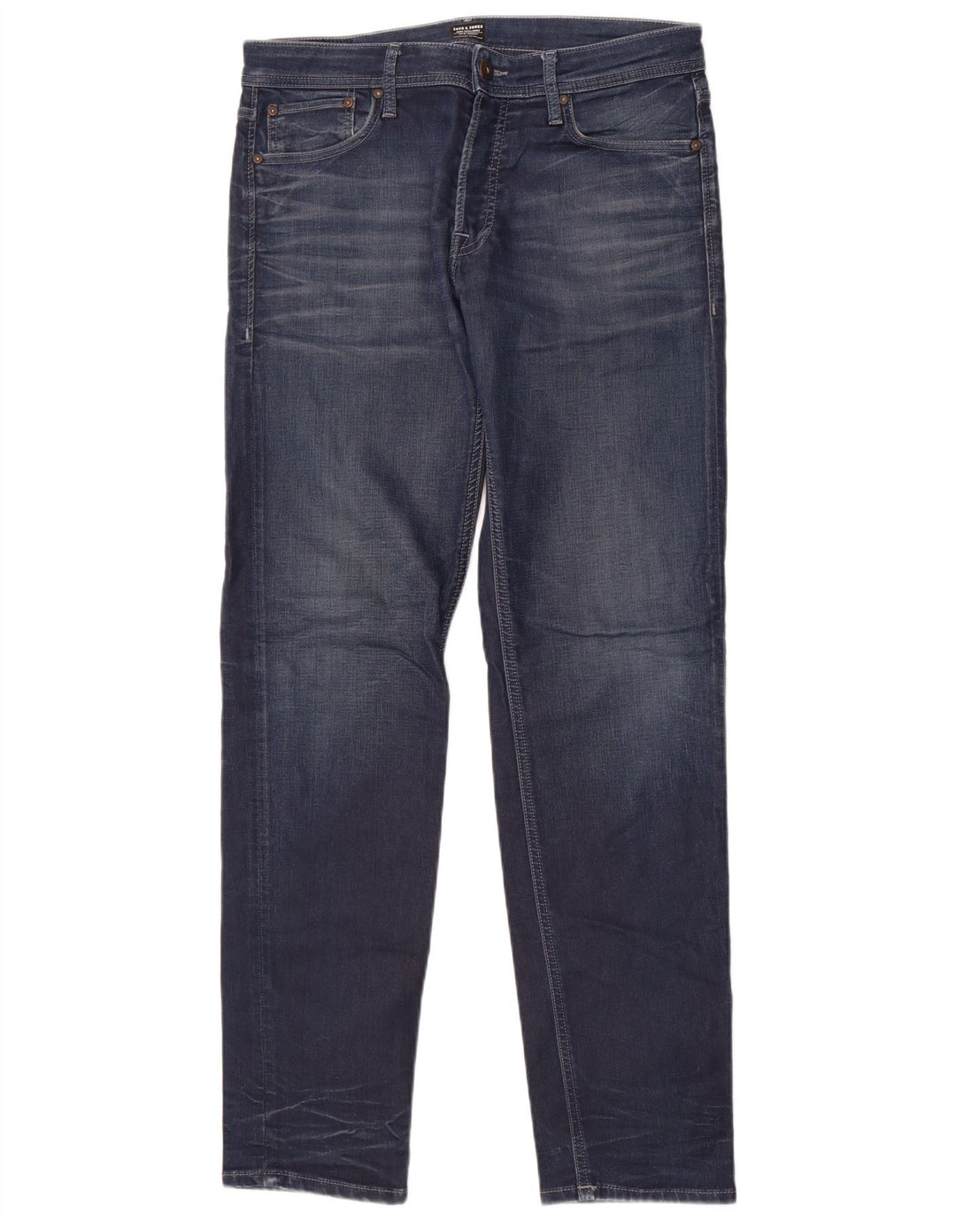 Мужские узкие джинсы Jack & Jones W32 L34 синие, хлопок