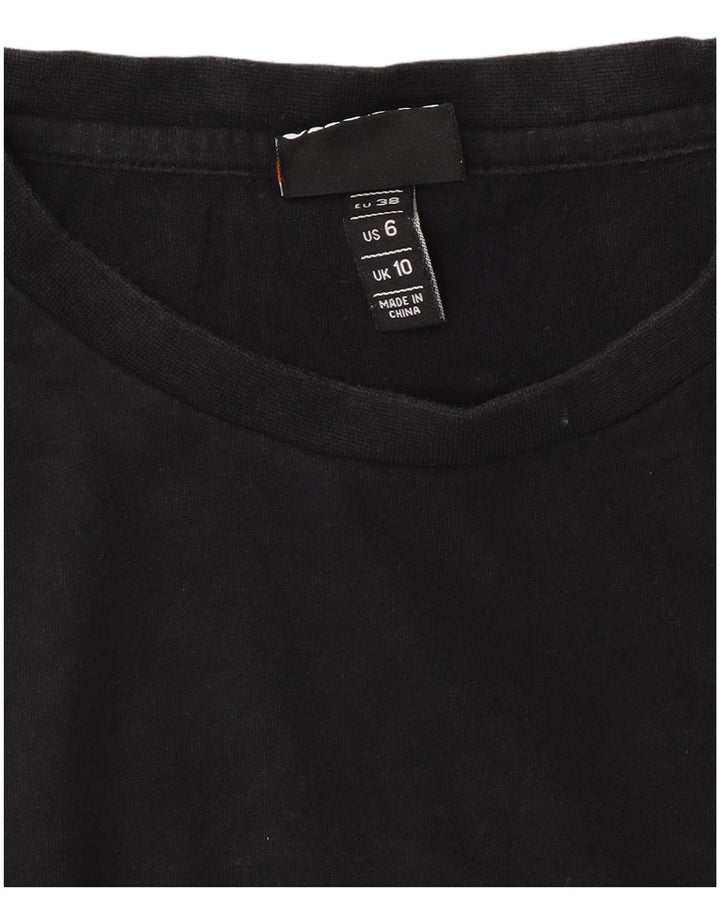 Женская футболка оверсайз Ellesse Top UK 10, маленькая, черная