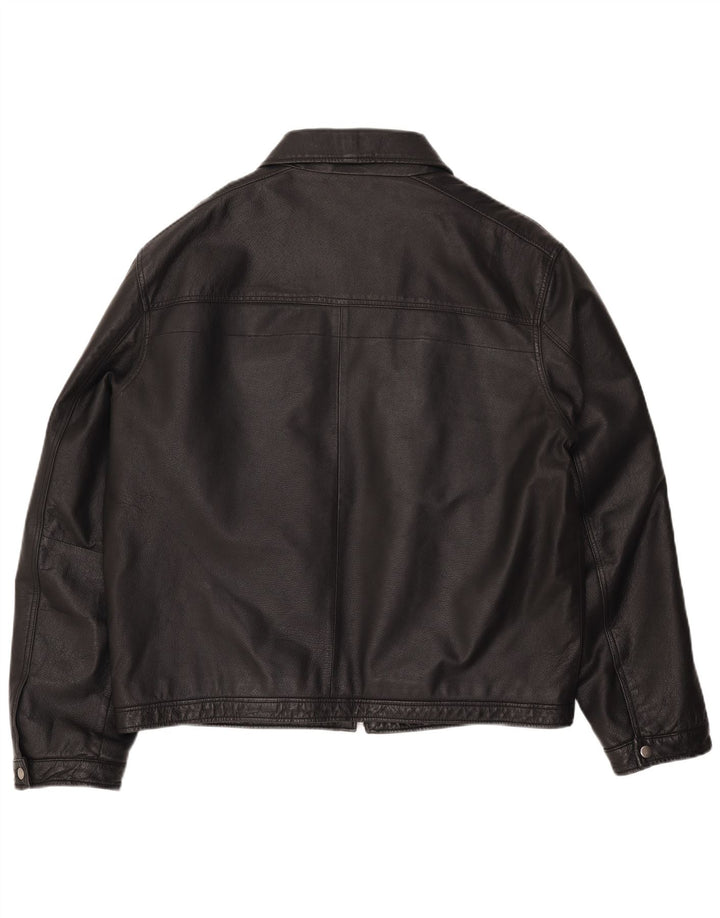 Мужская кожаная куртка ANGELO LITRICO UK 42 XL, черная кожа