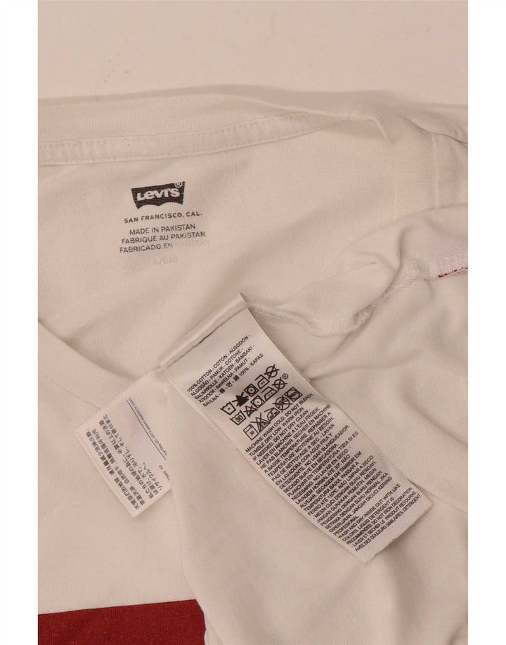 Мужская футболка с рисунком Levi's, большой белый хлопок