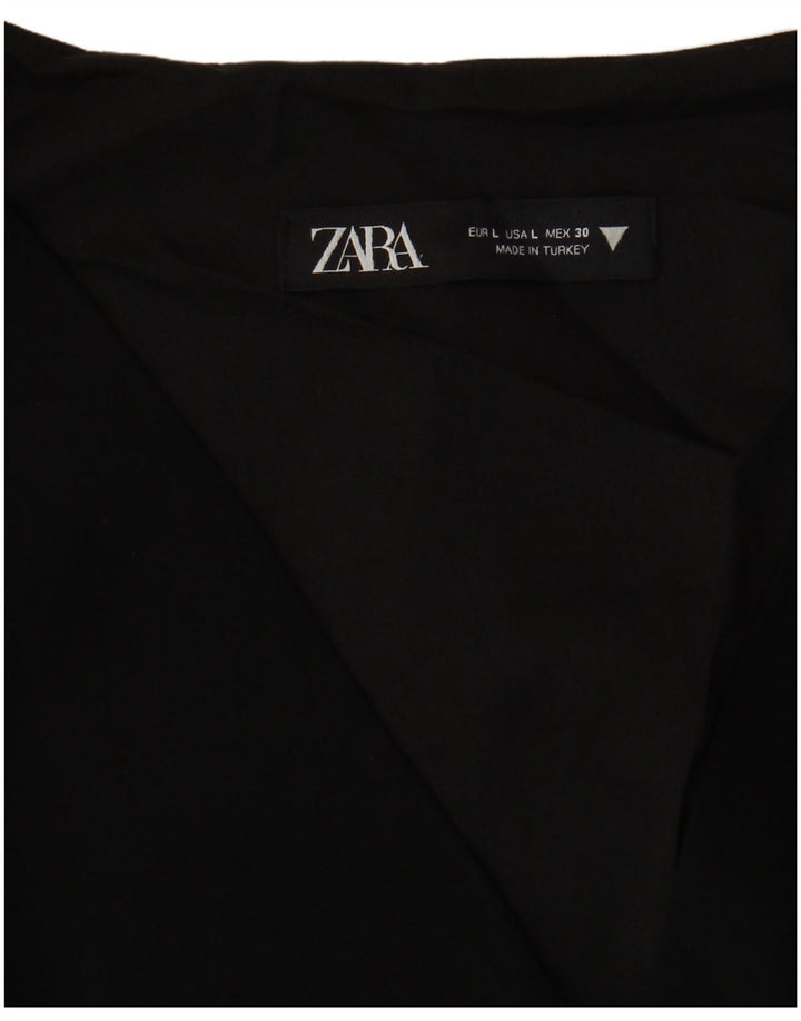 Женское платье трапециевидного силуэта Zara UK 16, большое черное