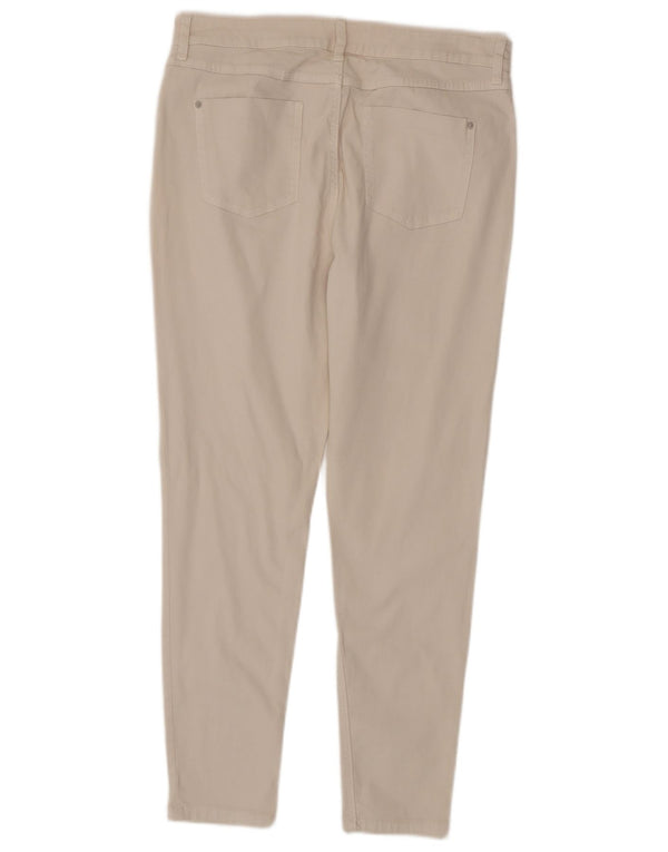 Женские джинсы скинни Marks & Spencer UK 14, большие W34 L28, бежевый хлопок