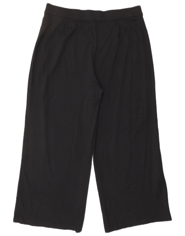 MARKS & SPENCER Womens Wide Leg Casual Trousers UK 18 XL W36 L27  Black