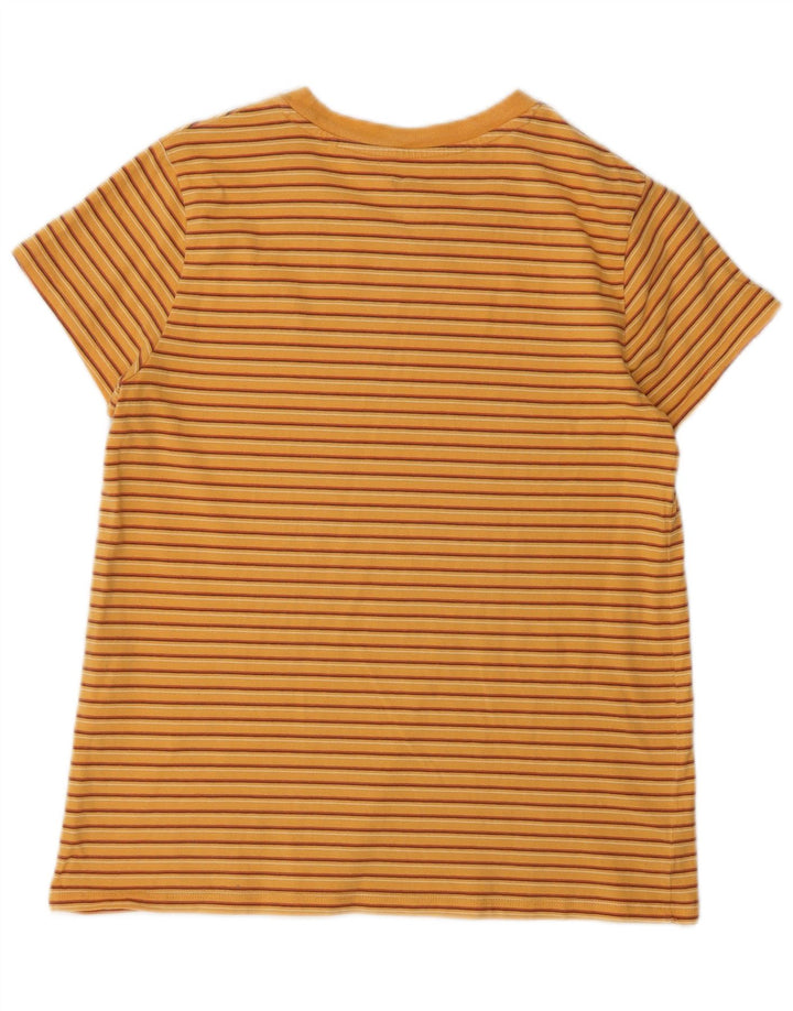Женская футболка Levi's Top UK 12, хлопковая, средняя оранжевая полоска