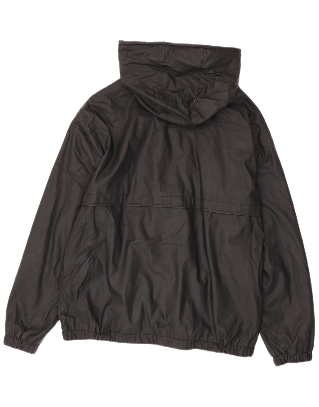 Мужская дождевик с капюшоном Zara UK 42 XL, черный полиэстер