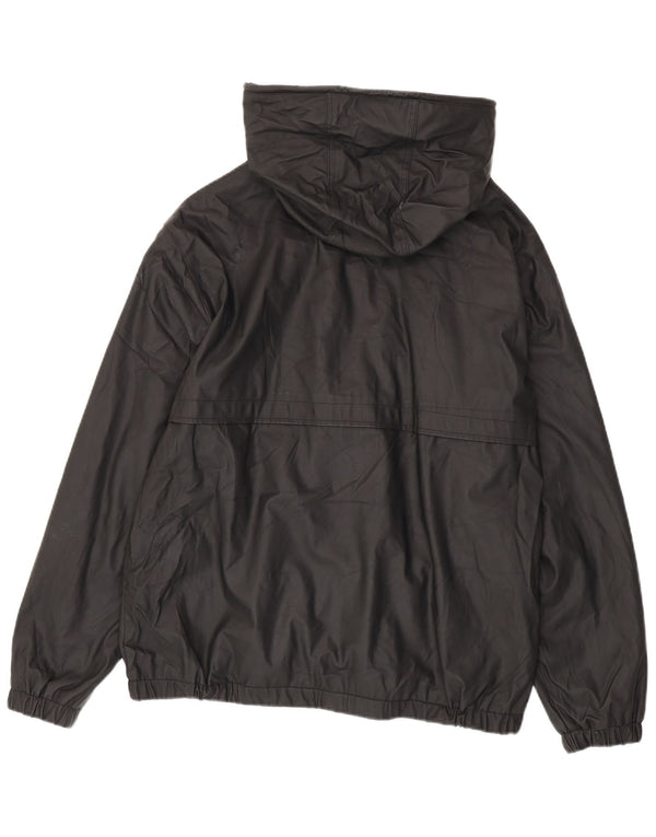 Мужская дождевик с капюшоном Zara UK 42 XL, черный полиэстер