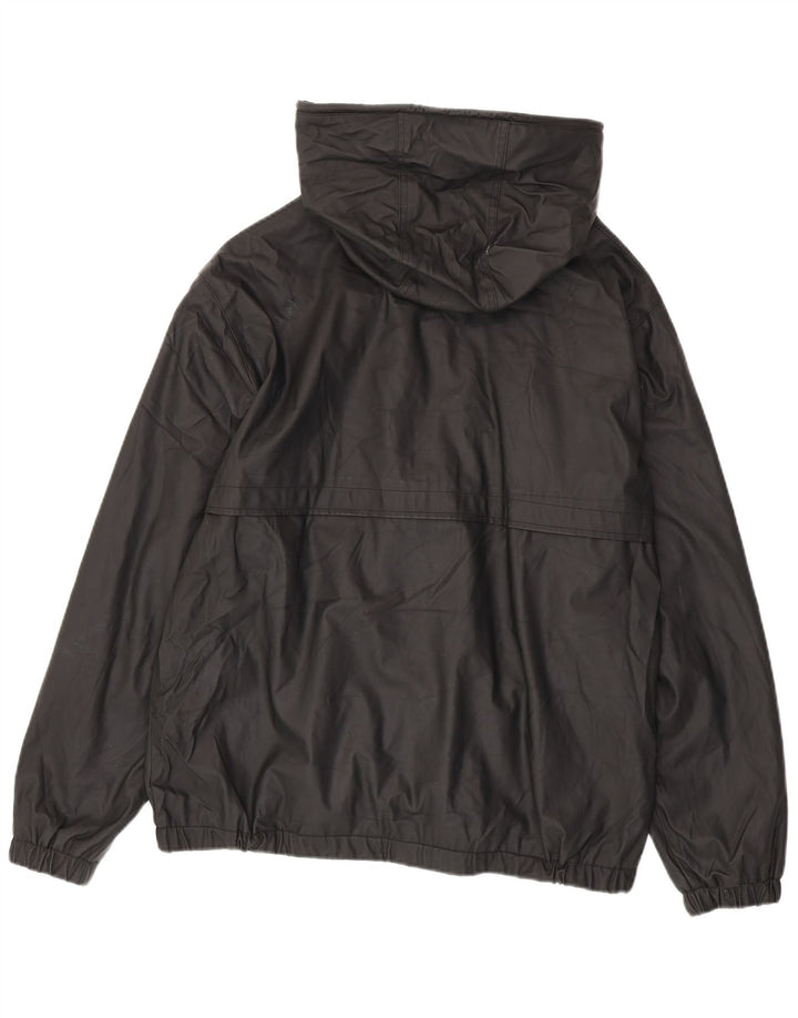 Мужская дождевик с капюшоном Zara UK 42 XL, черный полиэстер