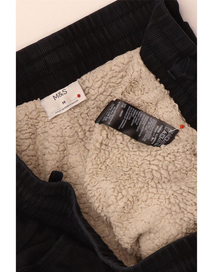 Мужские спортивные брюки Marks & Spencer, джоггеры, средний черный, хлопок