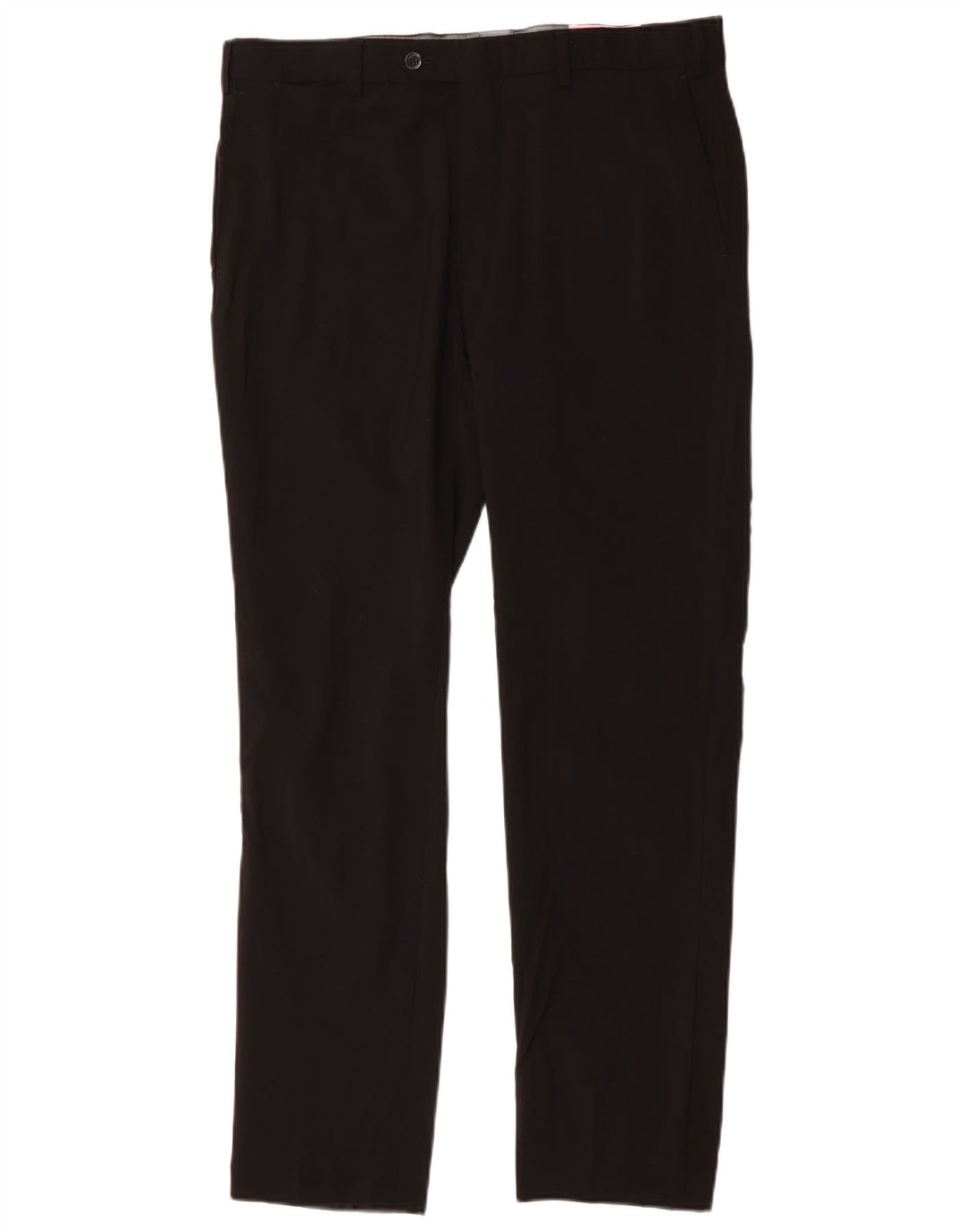 Мужские узкие костюмные брюки MASSIMO DUTTI EU 44, большие W34 L31, черные, шерстяные