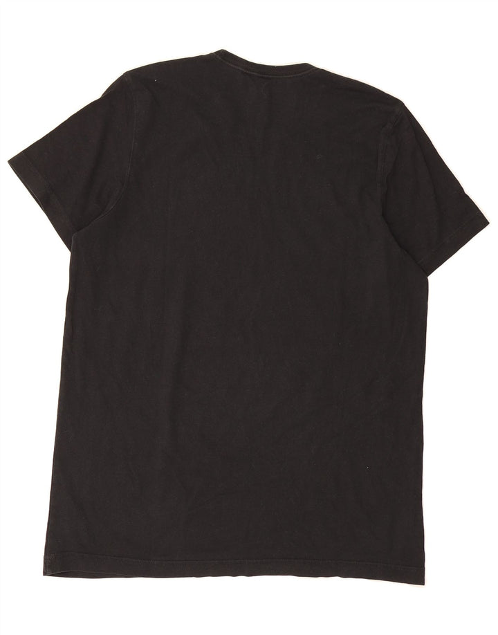 ADIDAS Mens Graphic T-Shirt Top Medium Black Vintage Adidas and Second-Hand Adidas from Messina Hembry 
