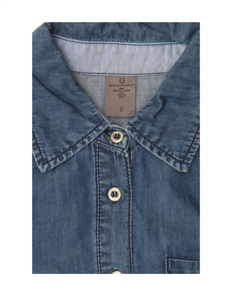 VERO MODA Womens Denim Shirt UK 10 Small Blue Vintage Vero Moda and Second-Hand Vero Moda from Messina Hembry 