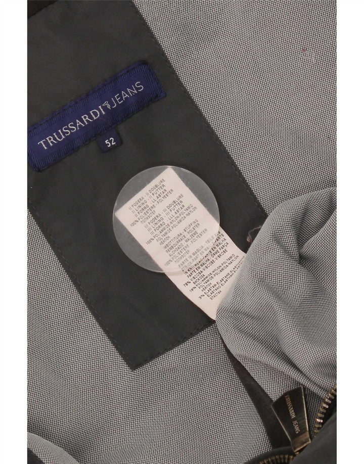 Trussardi Jeans Мужская утепленная куртка с капюшоном IT 52 XL Серый Полиэстер