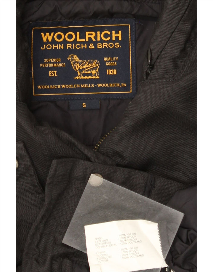 Женская куртка WOOLRICH UK 10, маленькая, черный нейлон
