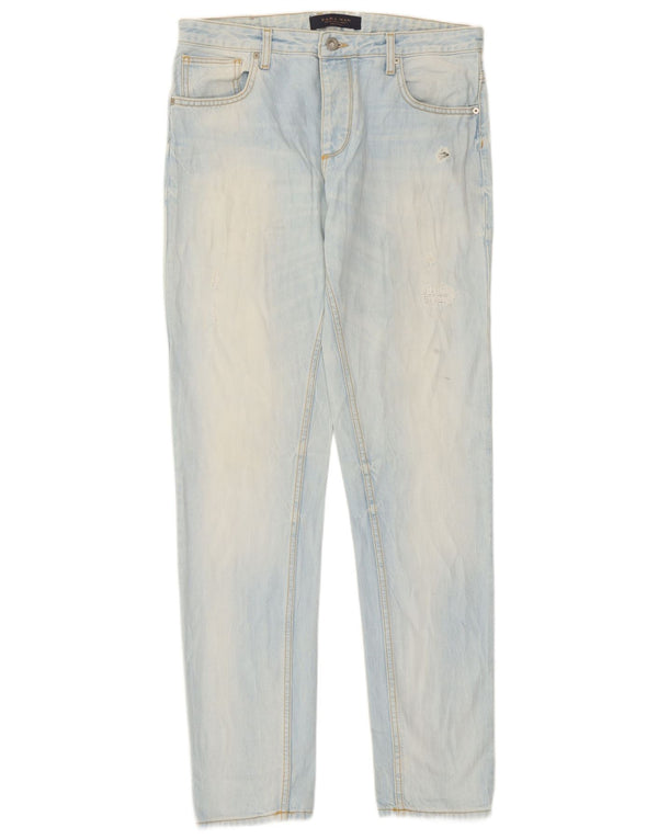 Мужские прямые джинсы Zara EU 40 Medium W31 L33, синие, хлопок