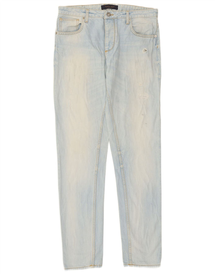 Мужские прямые джинсы Zara EU 40 Medium W31 L33, синие, хлопок