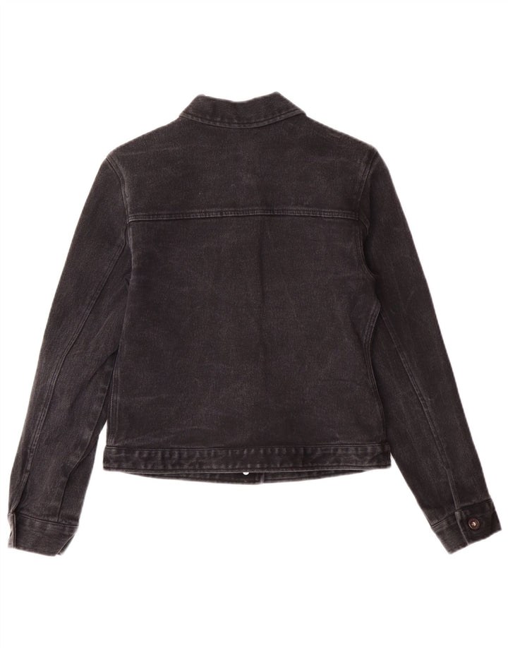 Женская джинсовая куртка Dkny Petite Denim UK 6 XS, черная, хлопковая, классическая