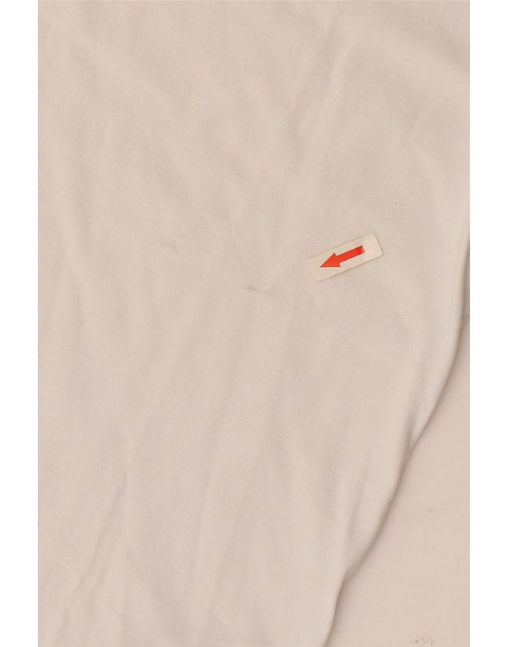 Hugo Boss Мужская футболка приталенного кроя Топ среднего размера из хлопка белого цвета