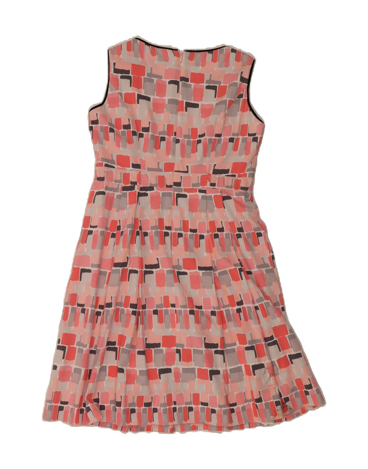 PRINCIPLES Womens Sleeveless A-Line Dress UK 12 Medium  Pink Geometric Vintage Principles and Second-Hand Principles from Messina Hembry 