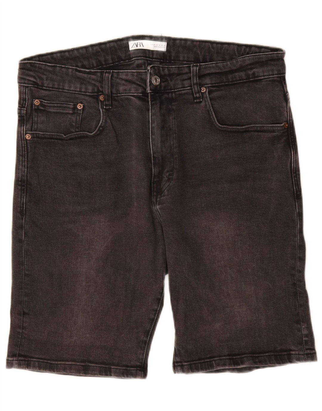 Мужские джинсовые шорты ZARA EU 46 XL W36 Серые, хлопок