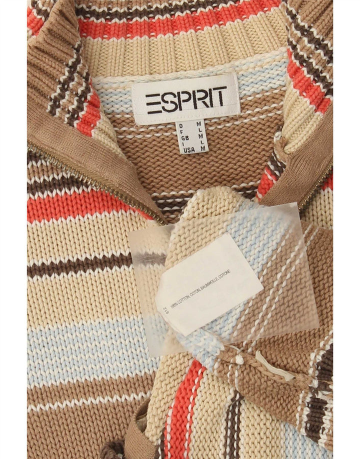 Женский кардиган на молнии Esprit UK 12, средний, разноцветный в полоску