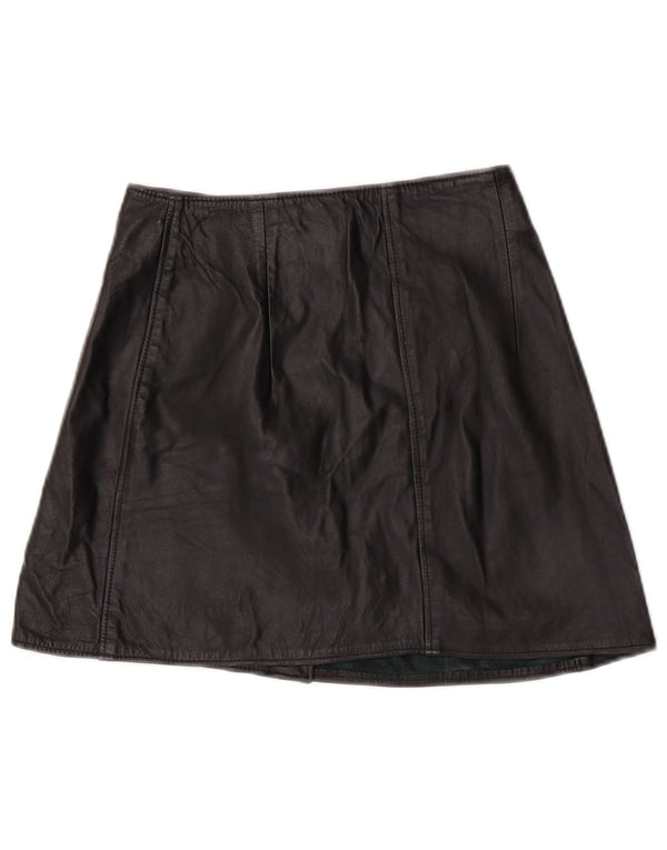 Женская кожаная юбка с запахом Conbipel IT 44 Medium W32 Черная кожа