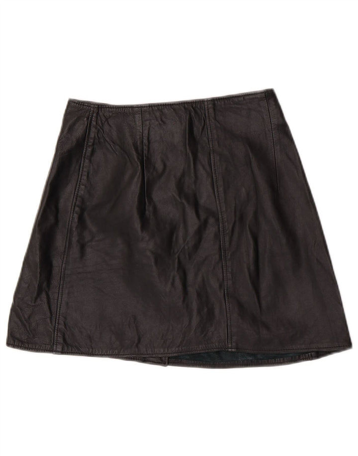 Женская кожаная юбка с запахом Conbipel IT 44 Medium W32 Черная кожа