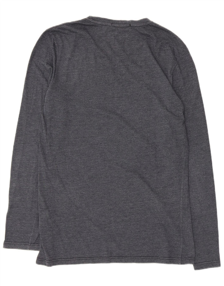 Женский топ Fred Perry с длинным рукавом UK 14, средний темно-синий, хлопок