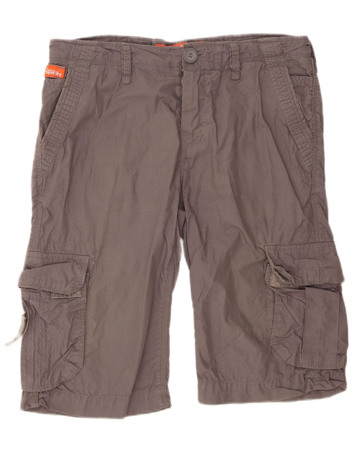 Superdry Мужские шорты-карго, большие W36, серый хлопок