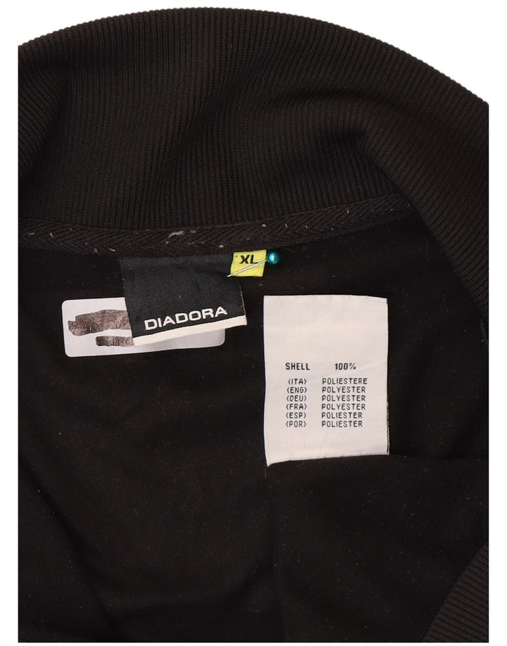 Мужской спортивный костюм Diadora XL, черный полиэстер