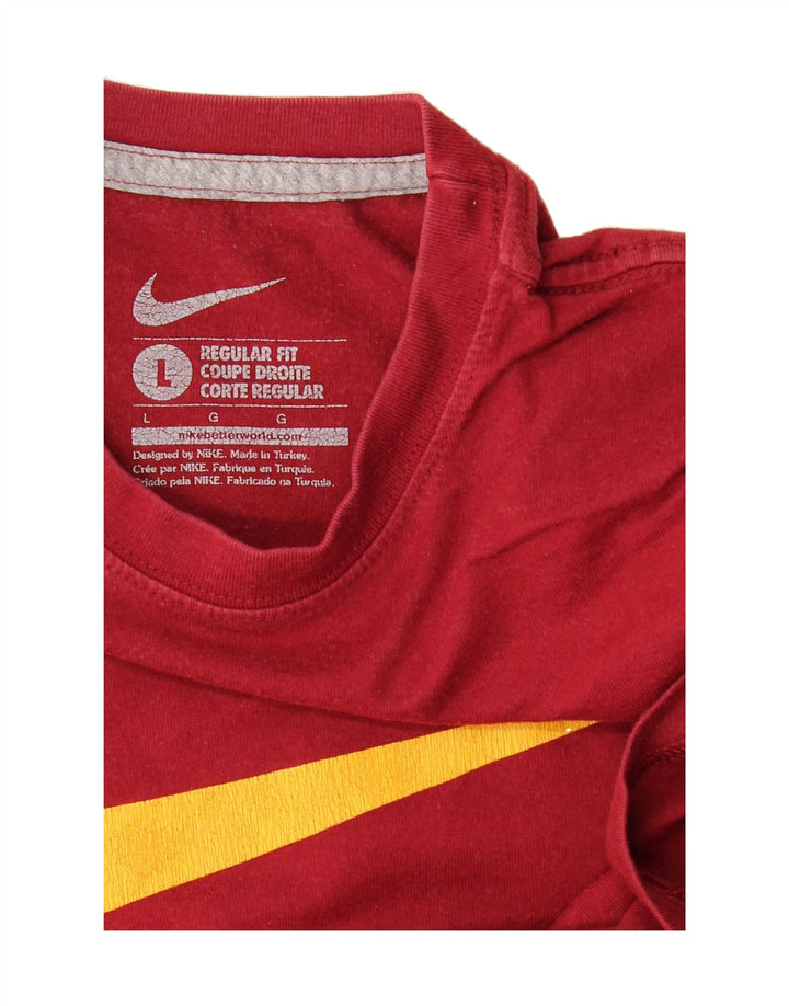 NIKE Mens Regular Fit Graphic T-Shirt Top Large Red Vintage Nike and Second-Hand Nike from Messina Hembry 