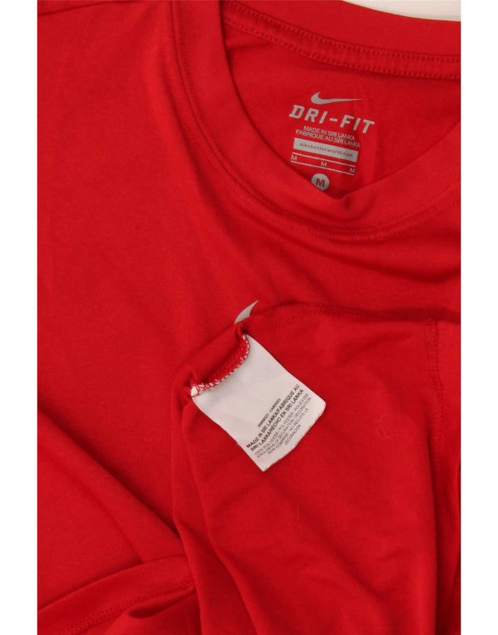 Футболка Nike Dri Fit для мальчиков, топ 10–11 лет, средний красный полиэстер