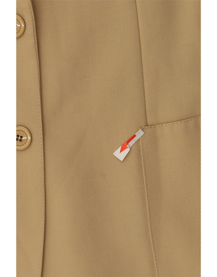 Винтажный женский пиджак на 2 пуговицах IT 42 Средний Бежевый