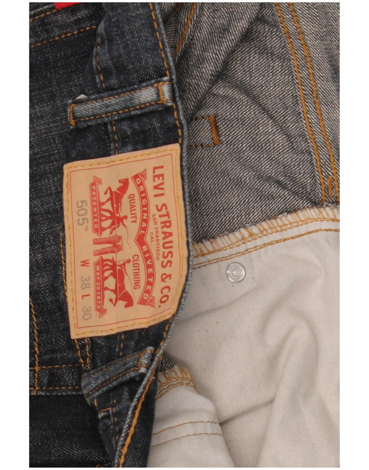 Мужские прямые джинсы Levi's 505 W38 L30 темно-синие